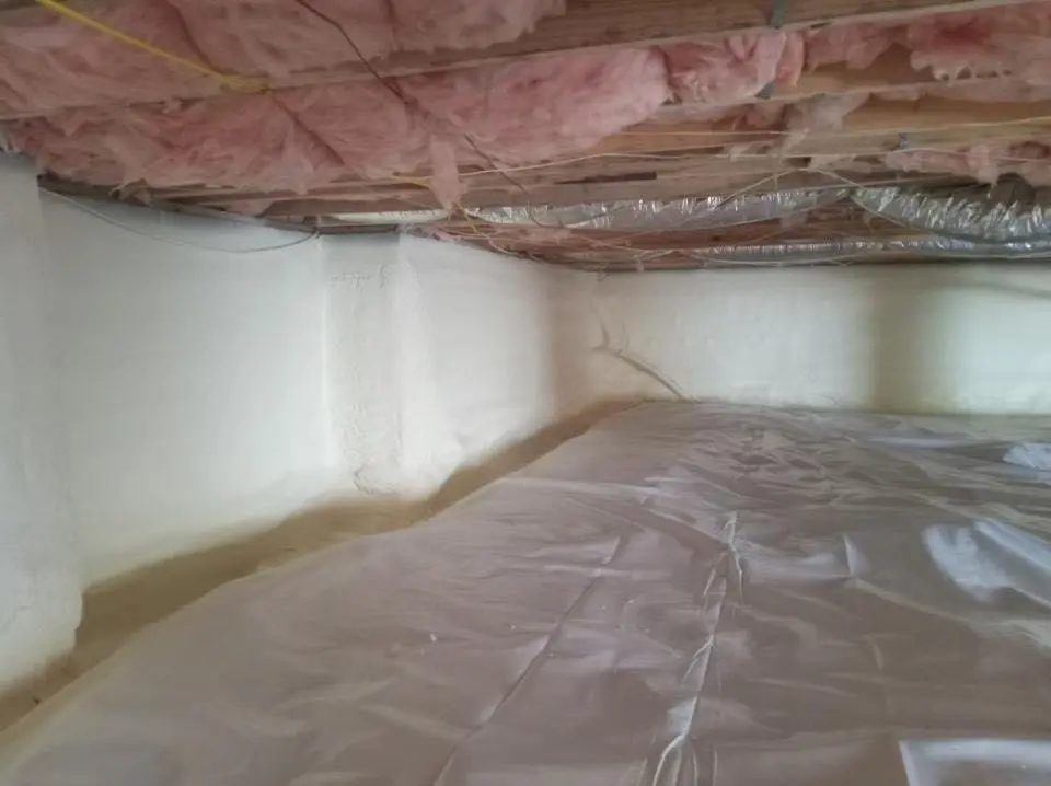Crawl space encapsulation with closed-cell spray foam for Attic Insulation in Pilot Point